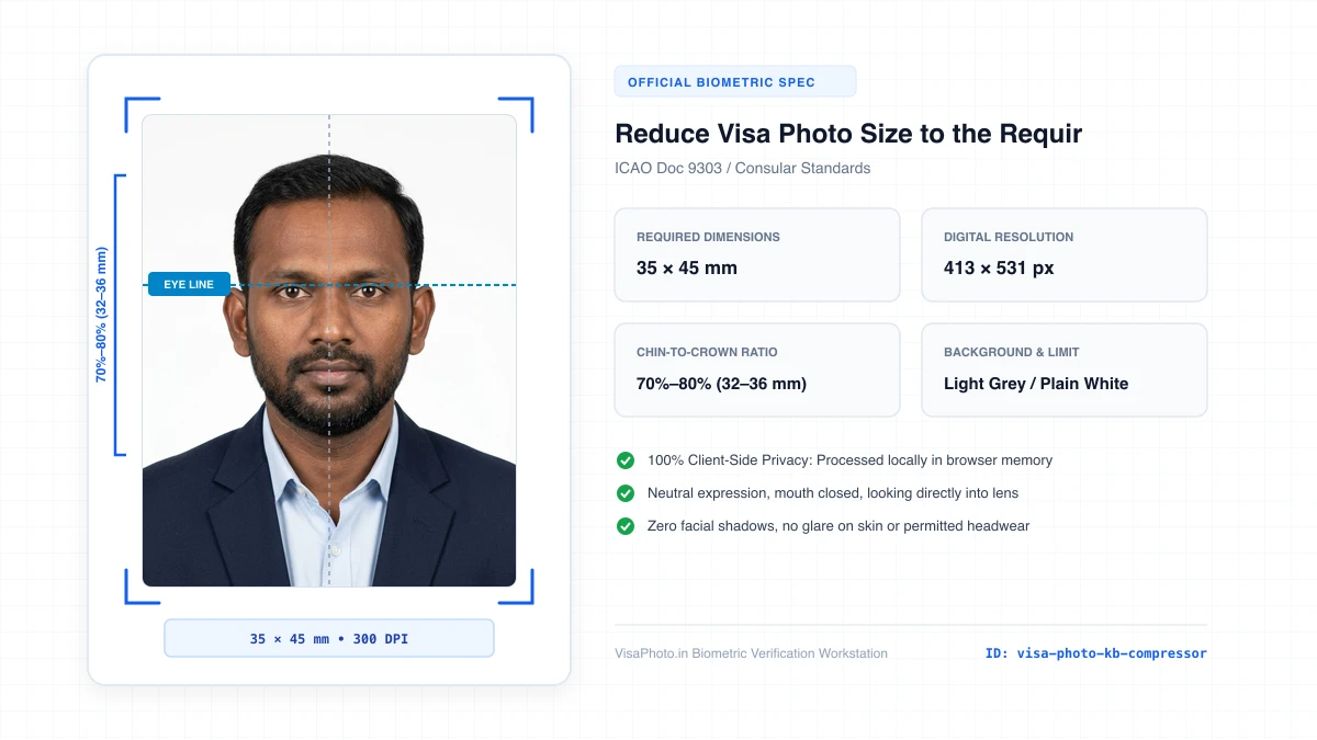 Visa photo target KB compressor and file reducer tool